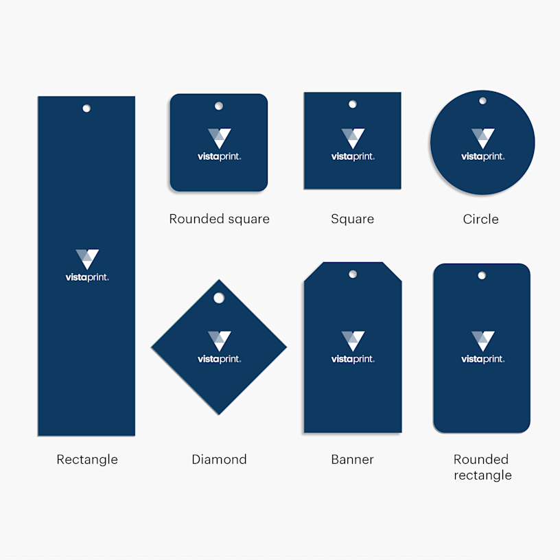 Clothing brand tags and labels